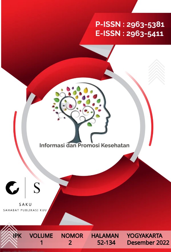 					View Vol. 1 No. 2 (2022): Informasi dan Promosi Kesehatan
				